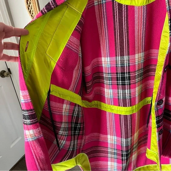 Free People / Down For You Plaid Shirt Jacket Pink - Picture 8 of 10